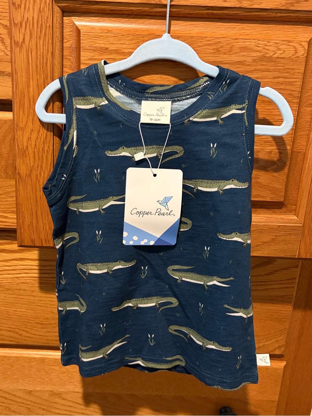Copper Pearl Alligator Tank top 🐊NWT -18-24 mo